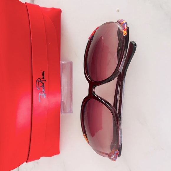 Emilio Pucci EP650S Oversized Cardinal Maroon Luxury Sunglasses with Case - Picture 11 of 12